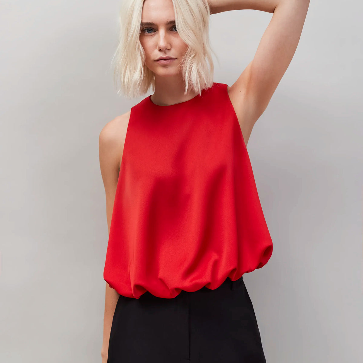Red Bubble Hem Top – Ro&Zo