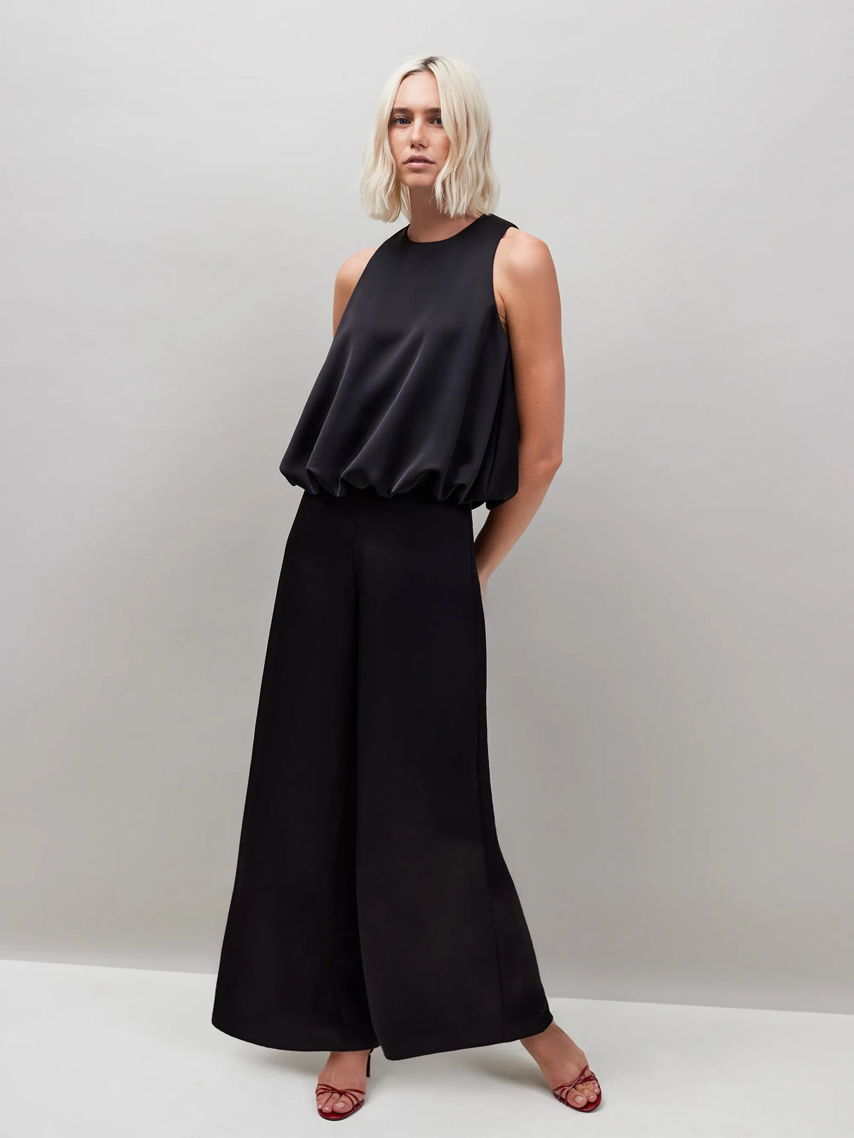 Black Satin Trousers