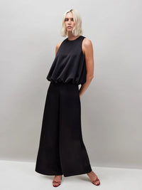 Black Satin Trousers