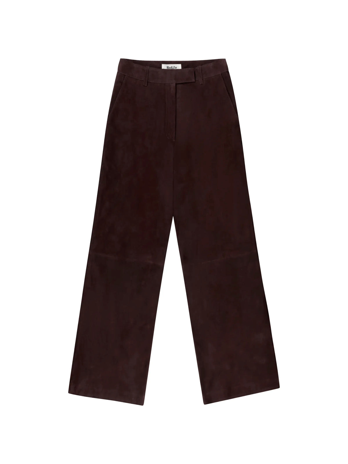 Petite Chocolate Brown Suede Wide Leg Trousers