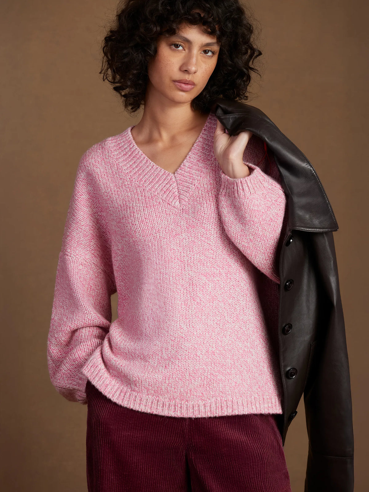 Pink Marl Knit Jumper