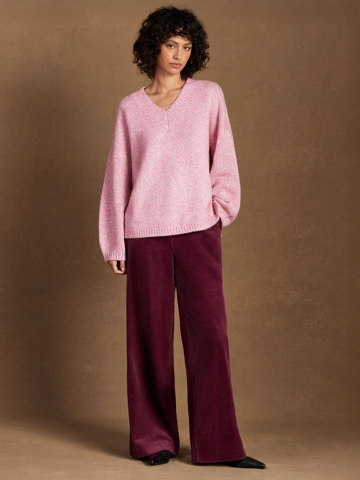 Pink Marl Knit Jumper