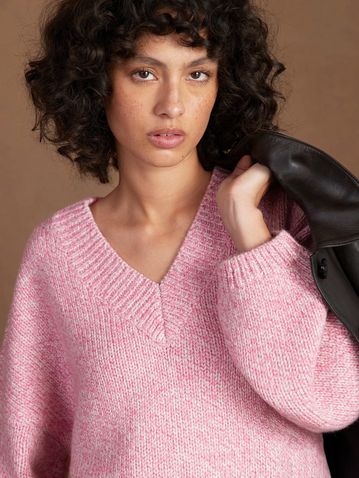 Pink Marl Knit Jumper