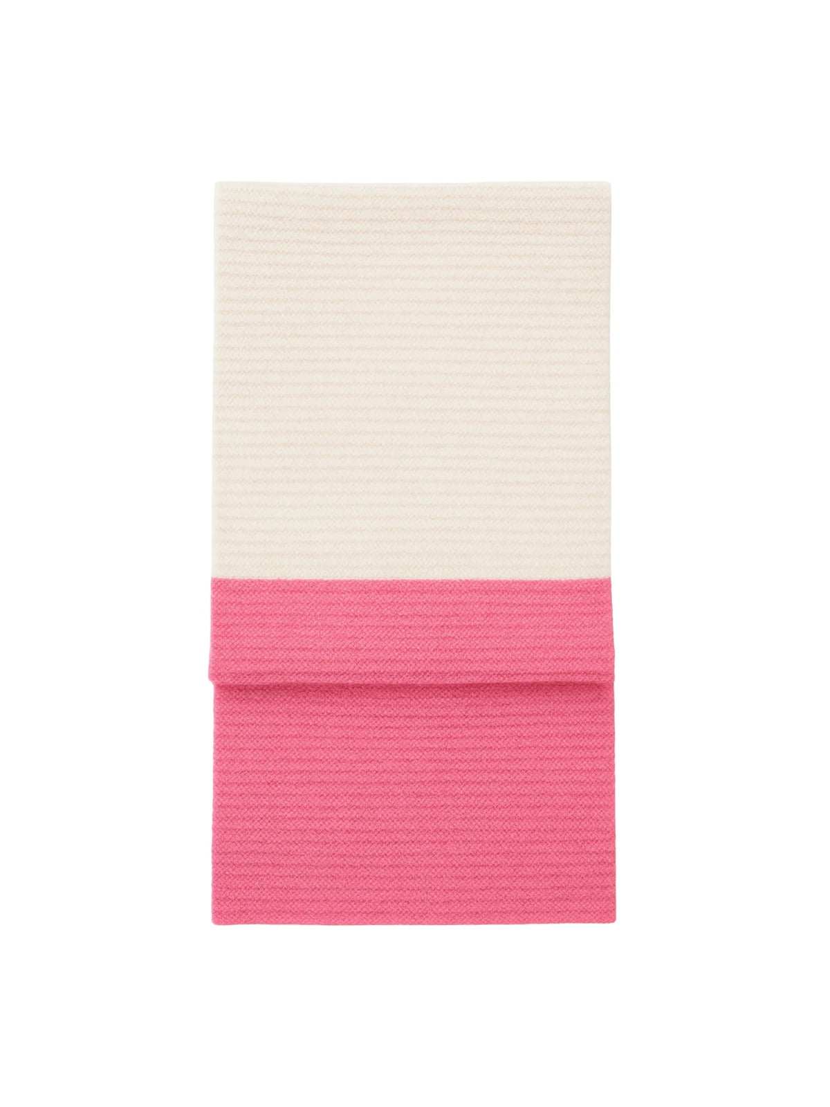 Pink Colour Block Scarf With Cashmere