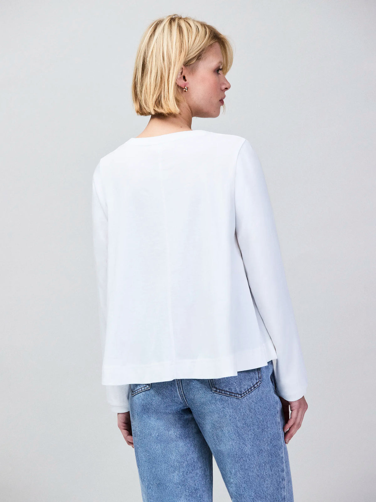 Ivory High Low Hem T-Shirt
