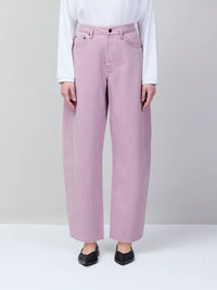 Petite Pink Barrel Leg Jeans