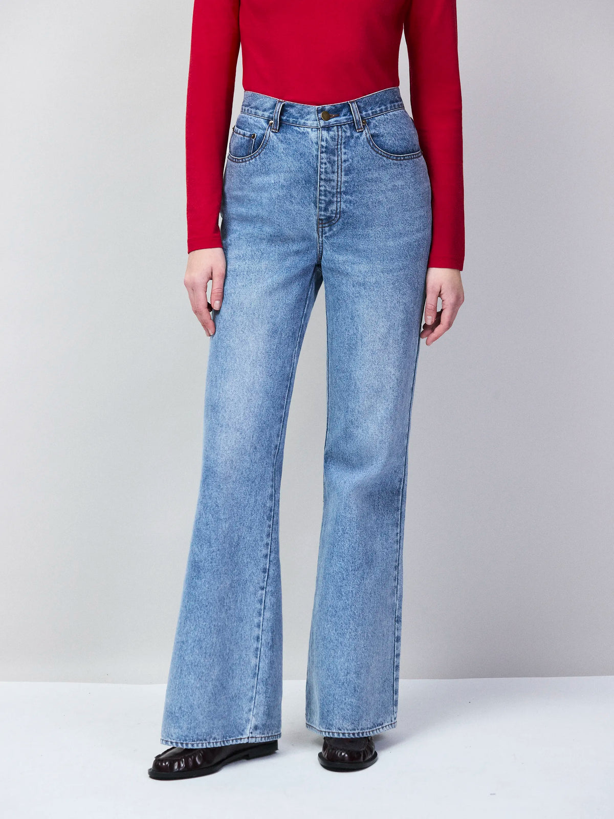 Blue Denim Bootleg Jeans