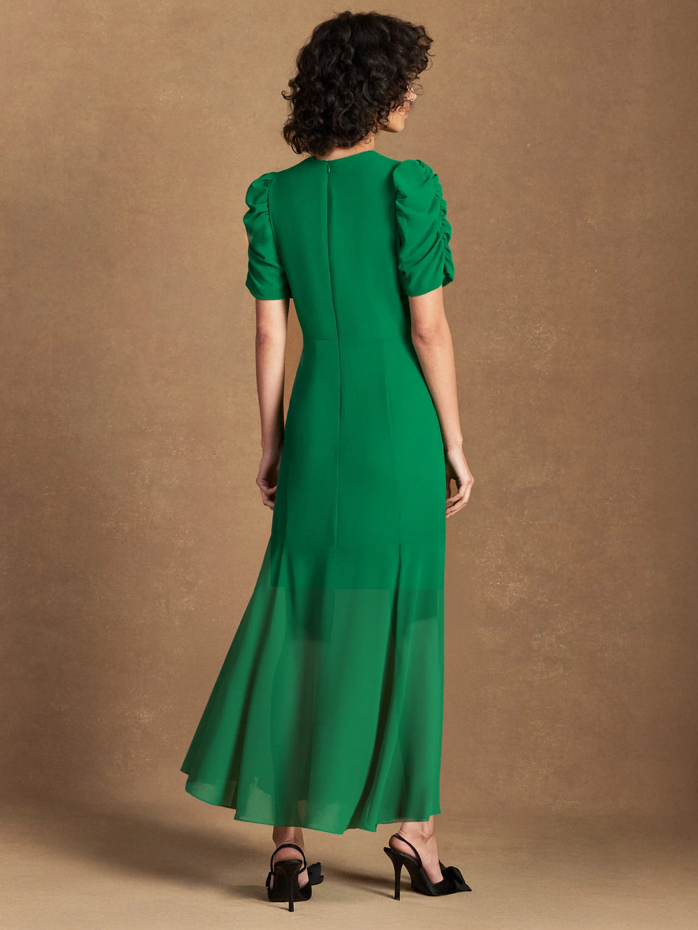 Belle Green Puff-Sleeve Dress – Ro&Zo Belle Green Puff-Sleeve Dress – Ro&Zo