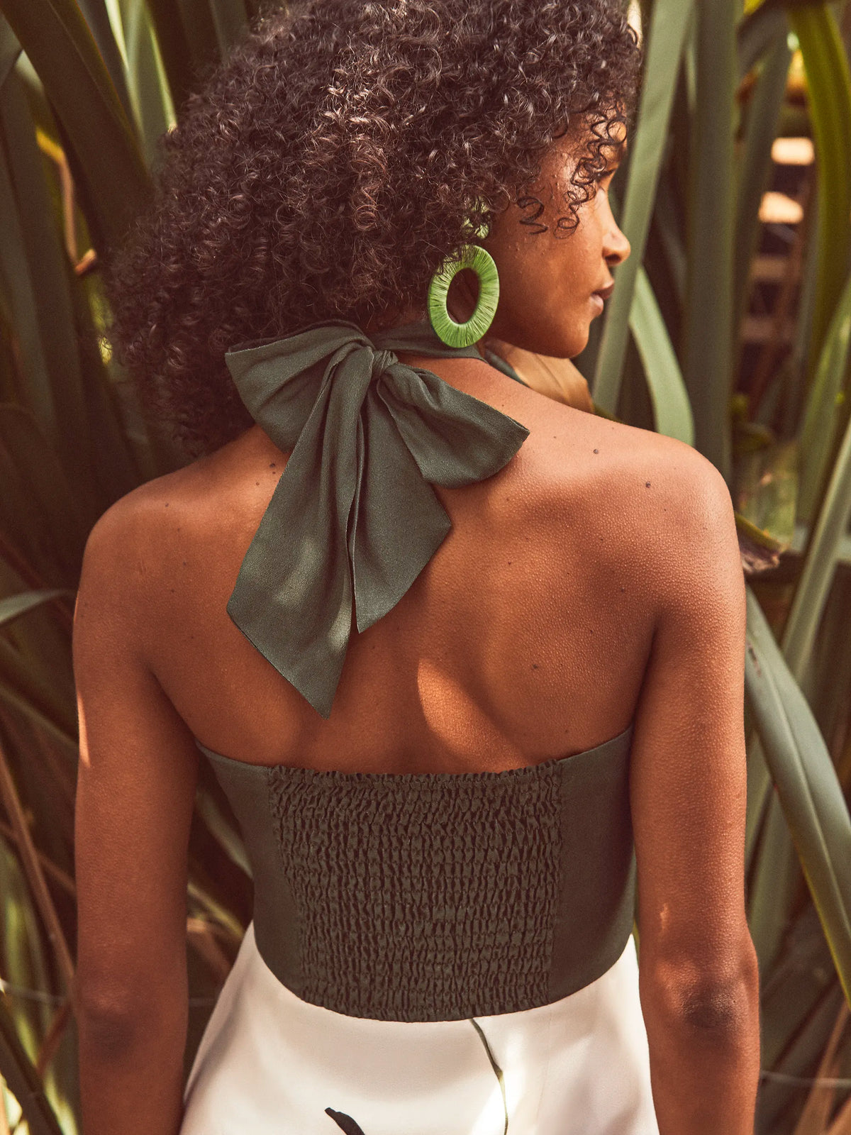 Placement Floral Halter Neck Dress