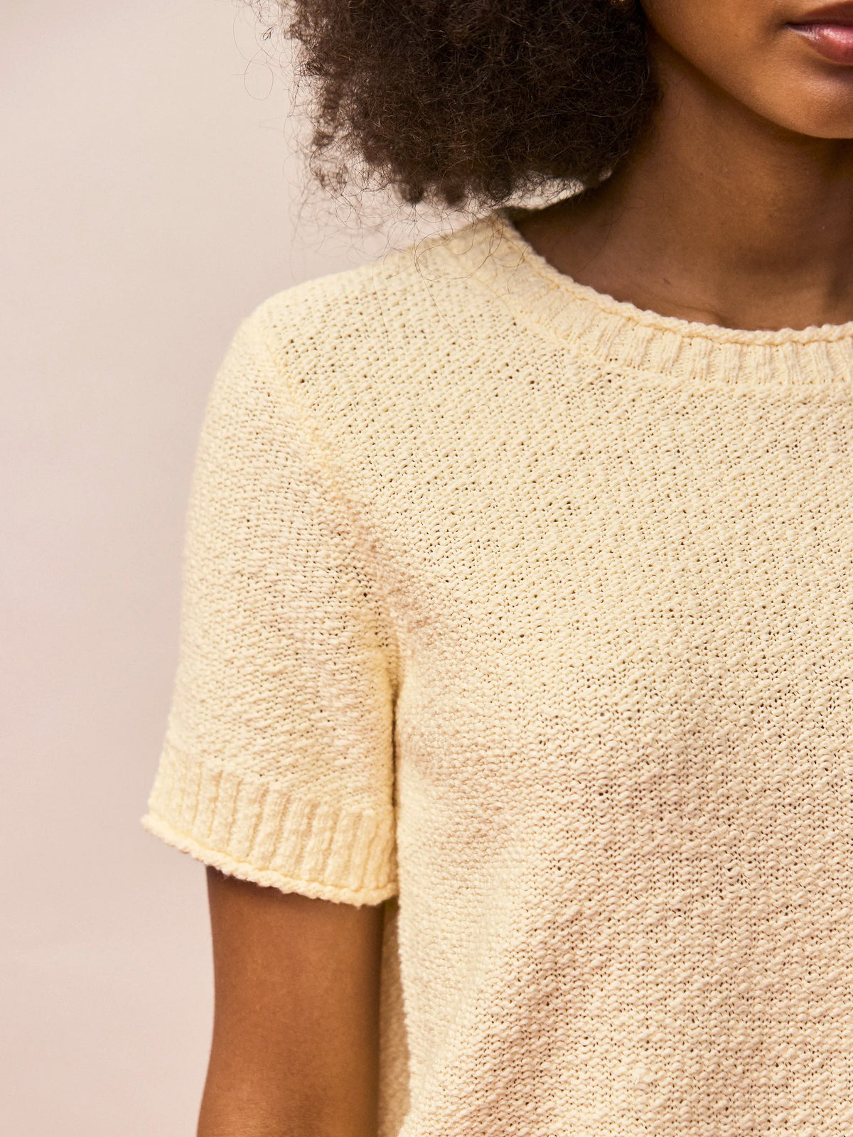 Buttermilk Textured Knit Top