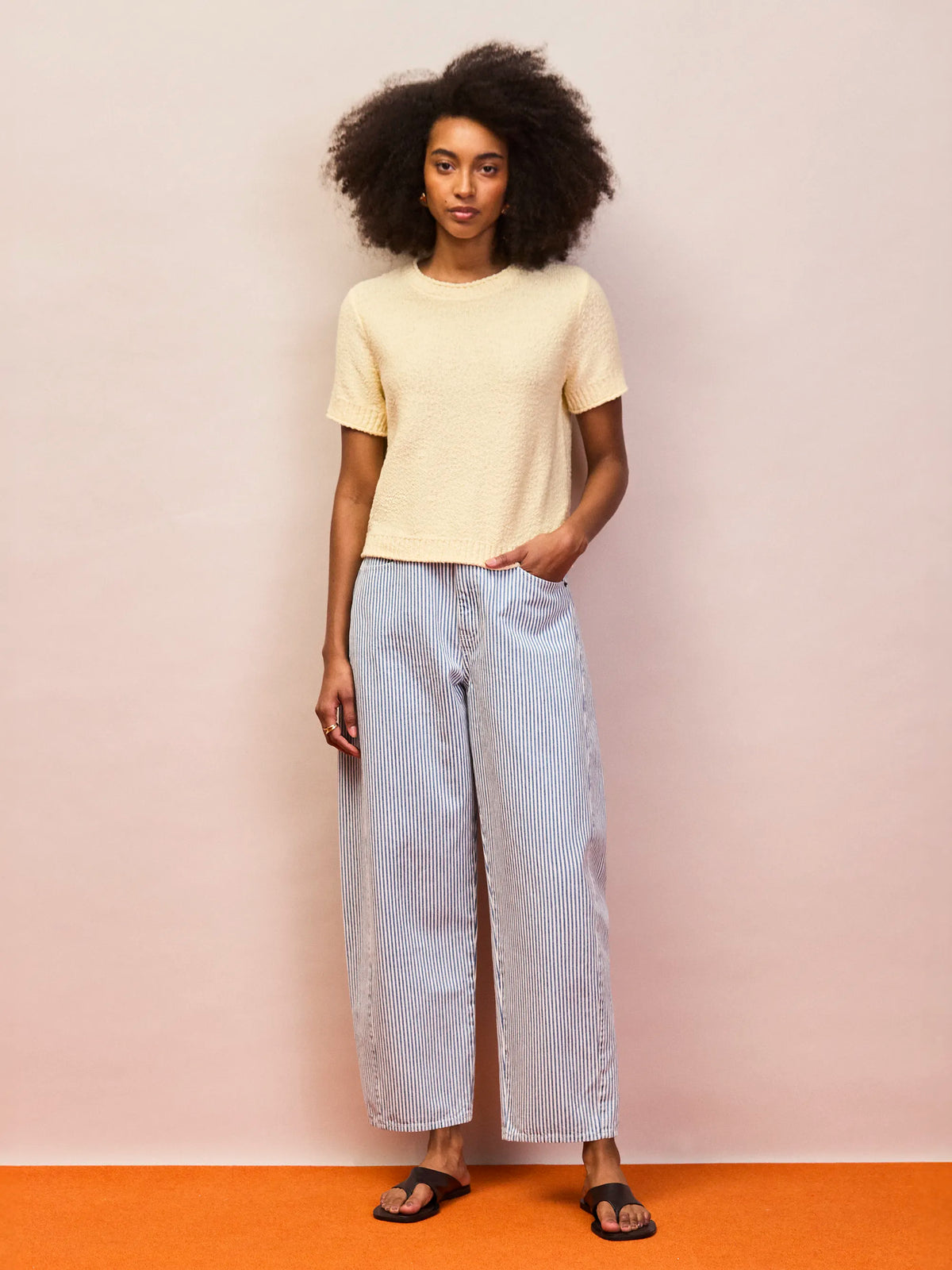 Buttermilk Textured Knit Top