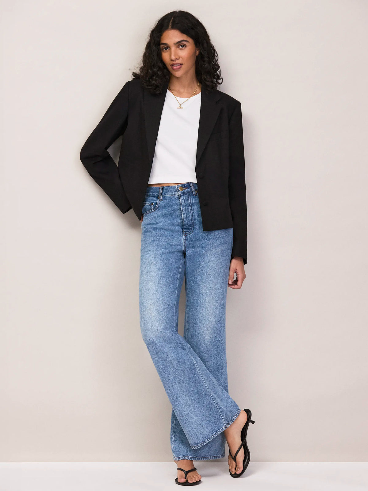 Black Cropped Blazer