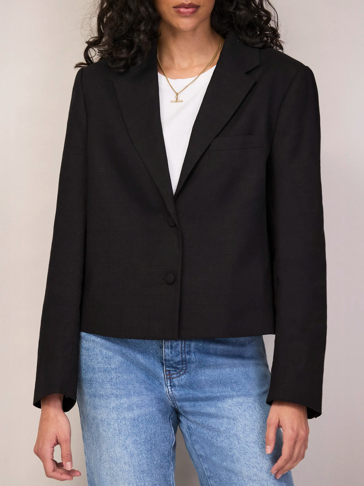 Black Cropped Blazer
