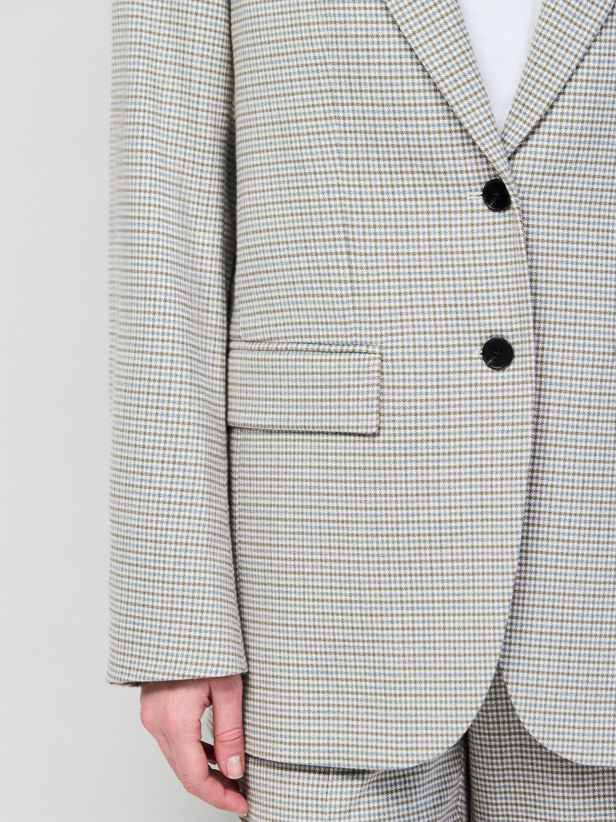 Neutral Check Oversized Blazer