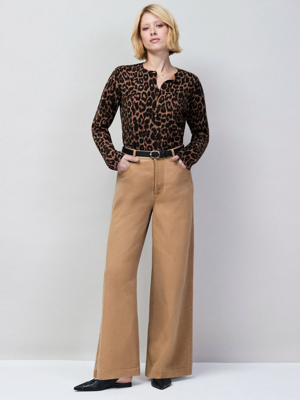Leopard-Print Cotton And Cashmere-Blend Cardigan
