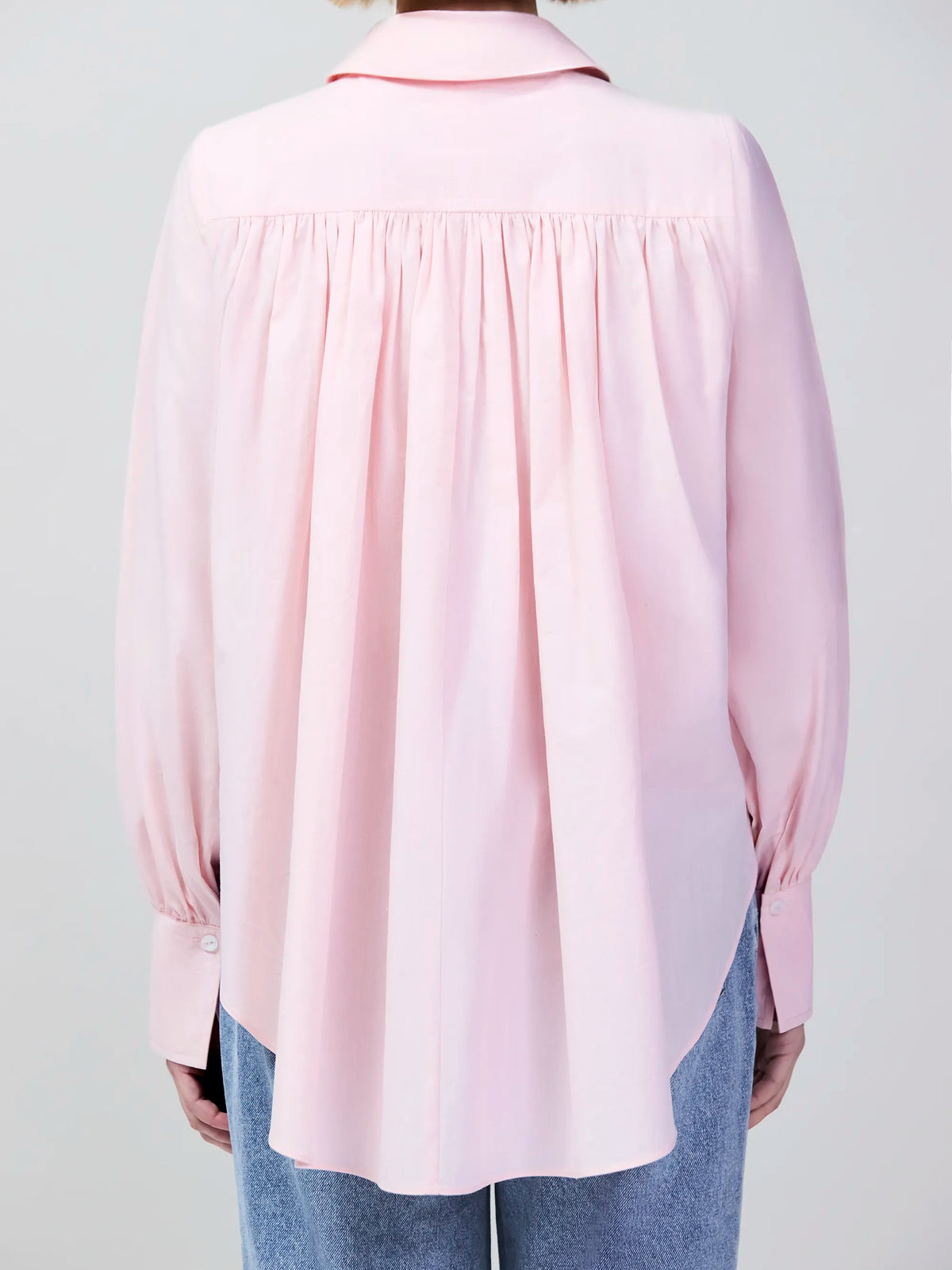 Petite Pink Hi-Lo Hem Shirt