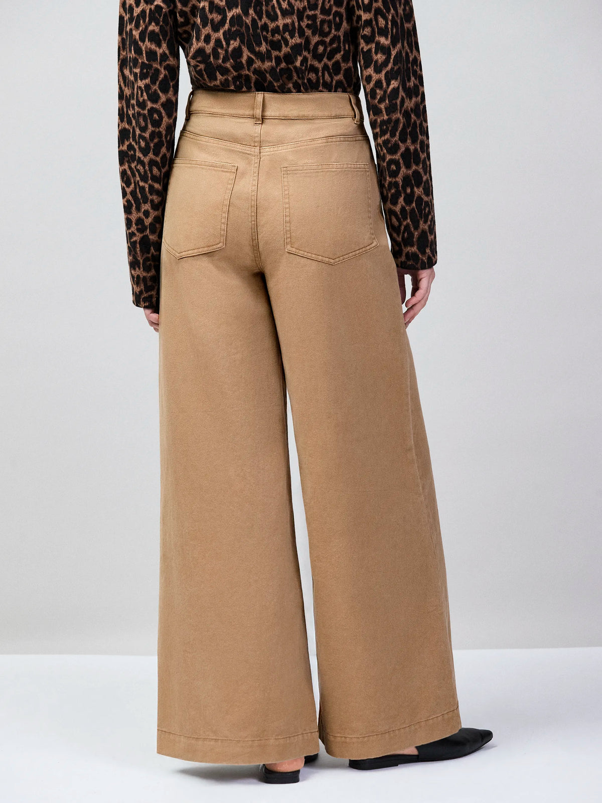 Camel Wide Leg Jeans
