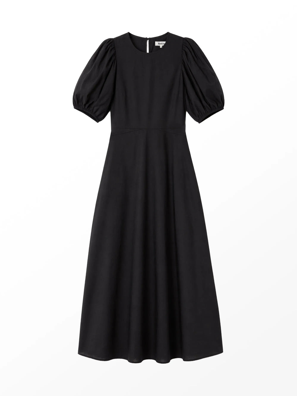 black cotton voile dress Womens Ro&Zo Black Cotton Voile Seam Waist Dress US 2