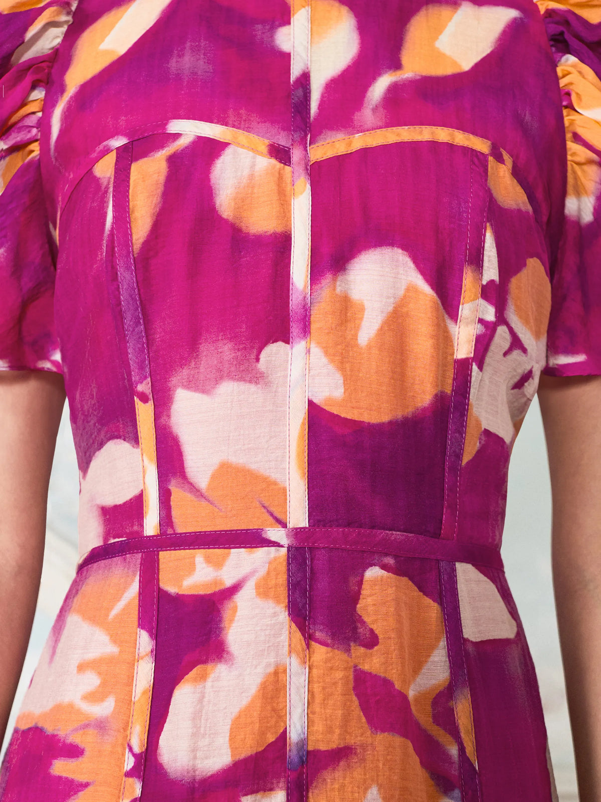 Petite Niamh Pink Binding Detail Occasion Dress