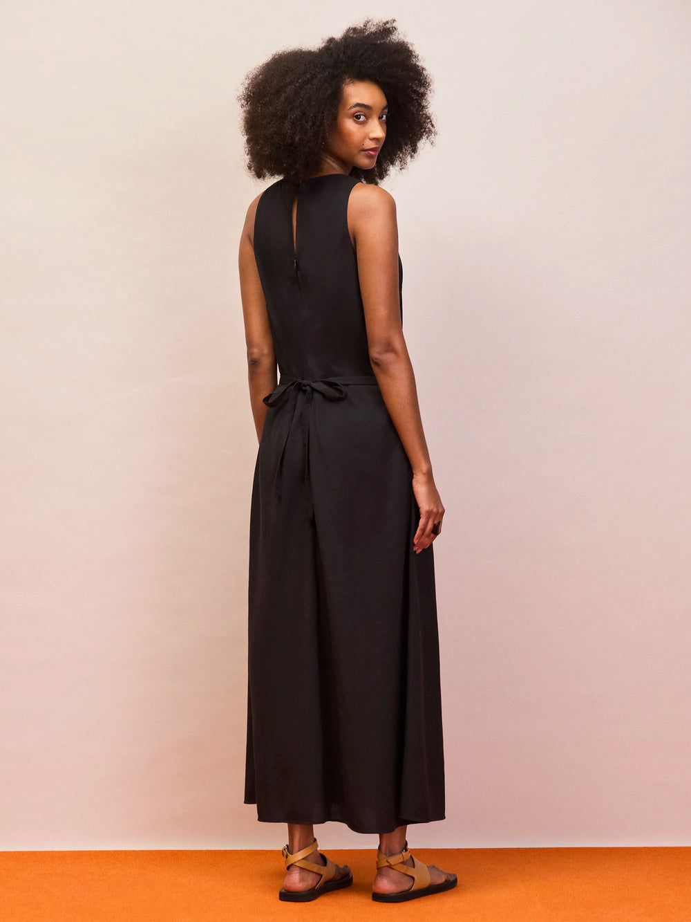 black linen dress petite Women's Petite Black Linen Look Backless Shift Dress