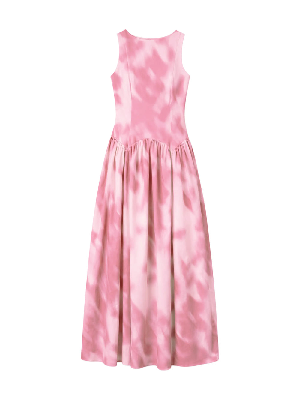 Frankie Pink Watercolour Dropped Waist Dress Ro&Zo Frankie Pink Watercolour Dropped Waist Dress Ro&Zo