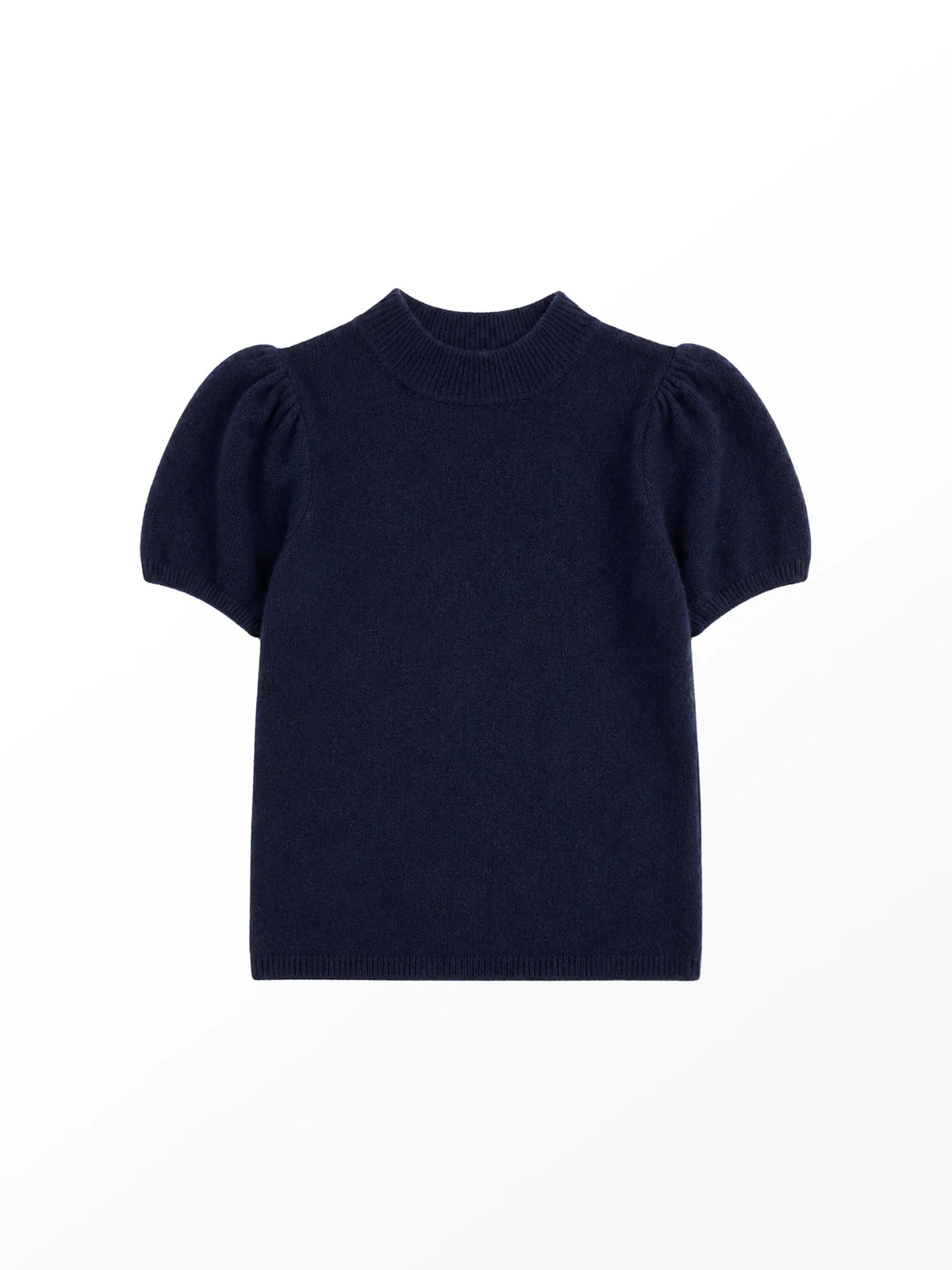 Navy wool alpaca knit top