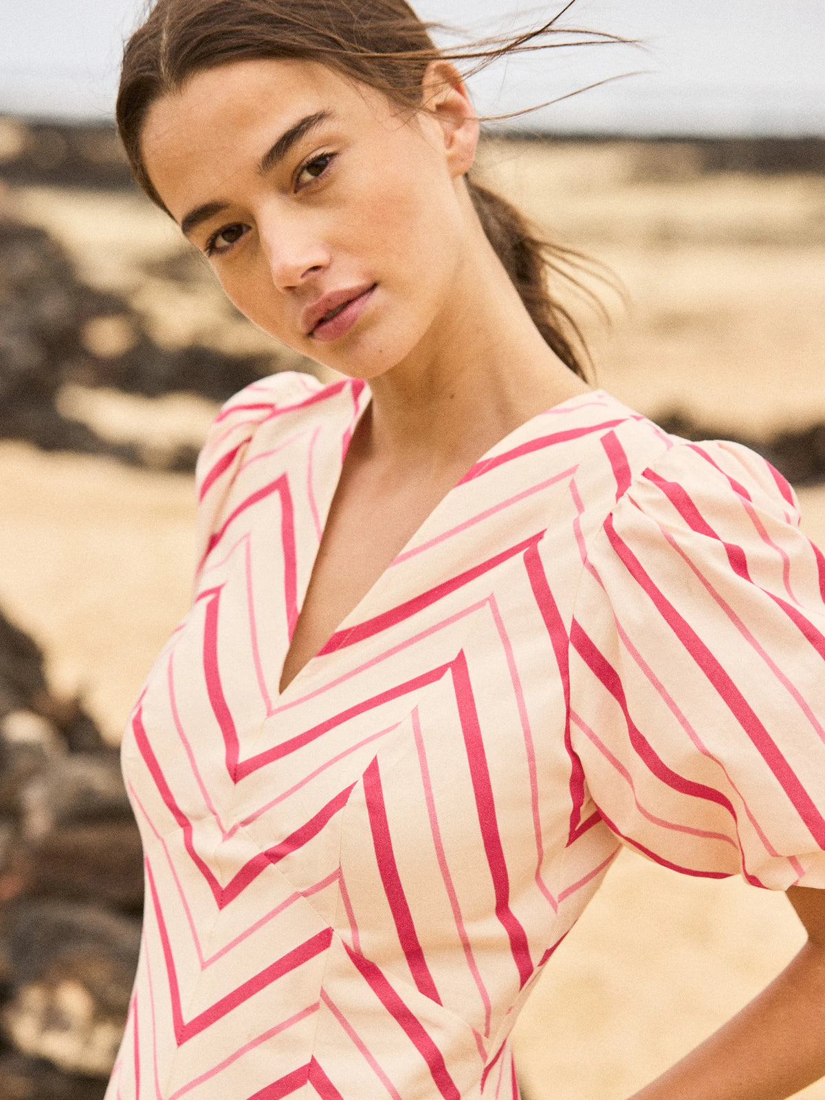 Willow Pink Cut About Stripe Dress Occasionwear