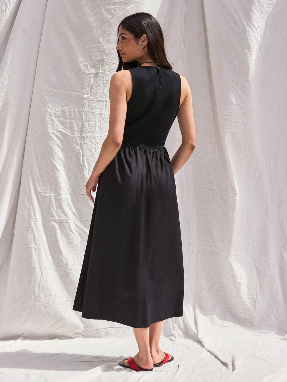 petite black jersey dress Mac Duggal Petite Jersey Long Sleeve Beaded Column Gown