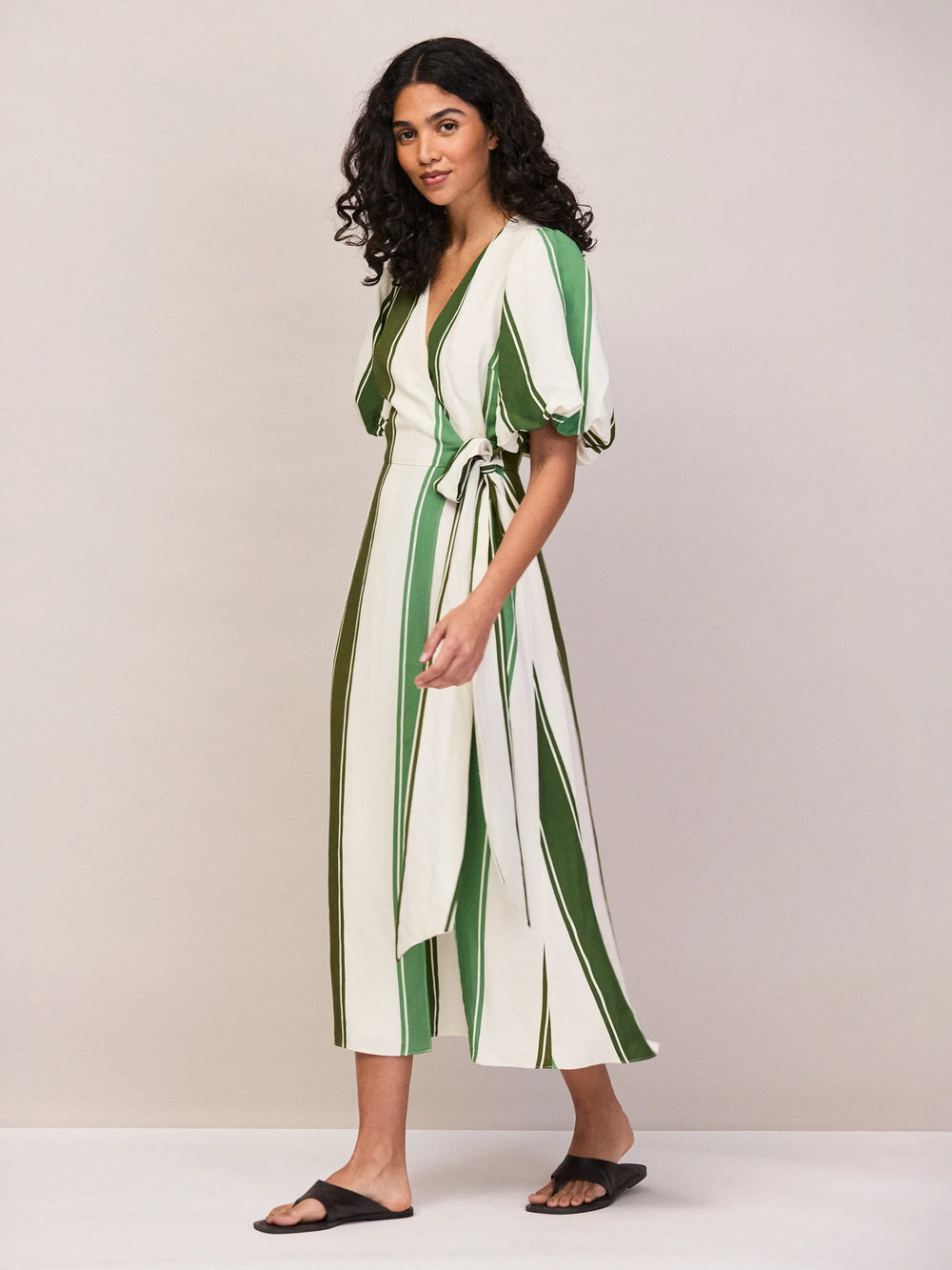 green petite wrap dress Womens M&Co Green Petite Maxi Wrap Dress US 8 Petite