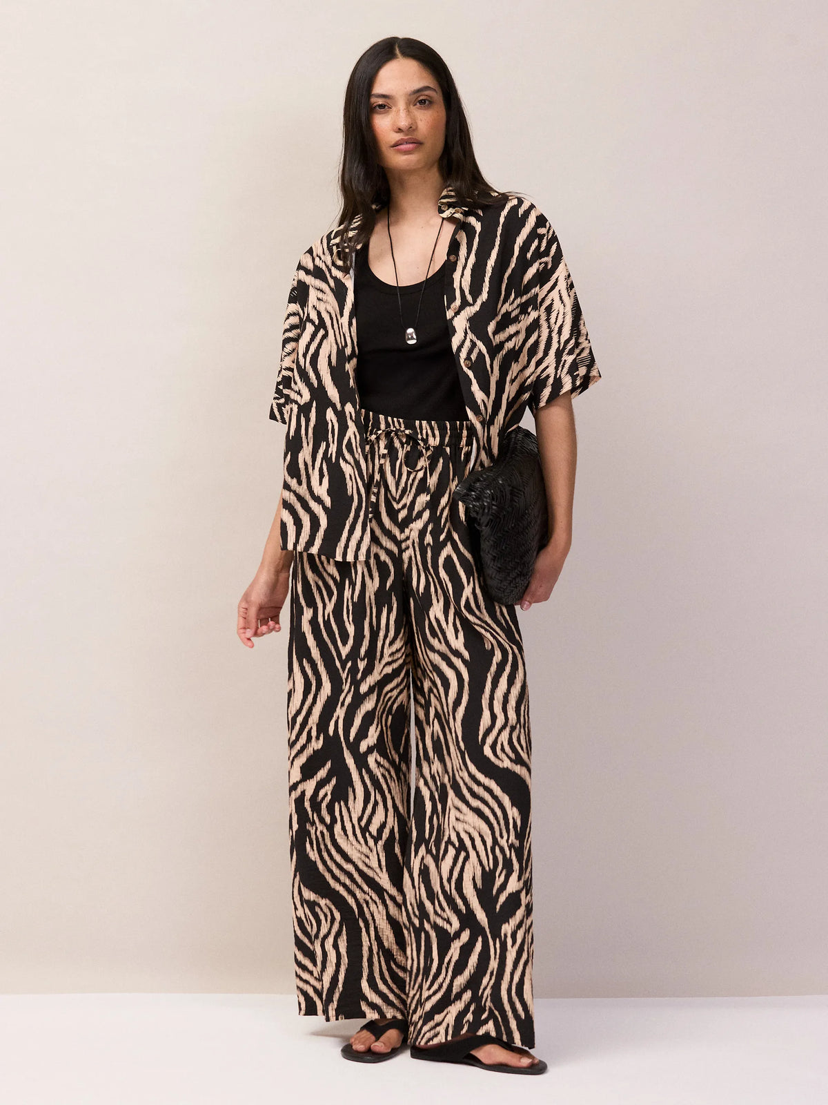 Zebra Print Trousers Co-Ord Set