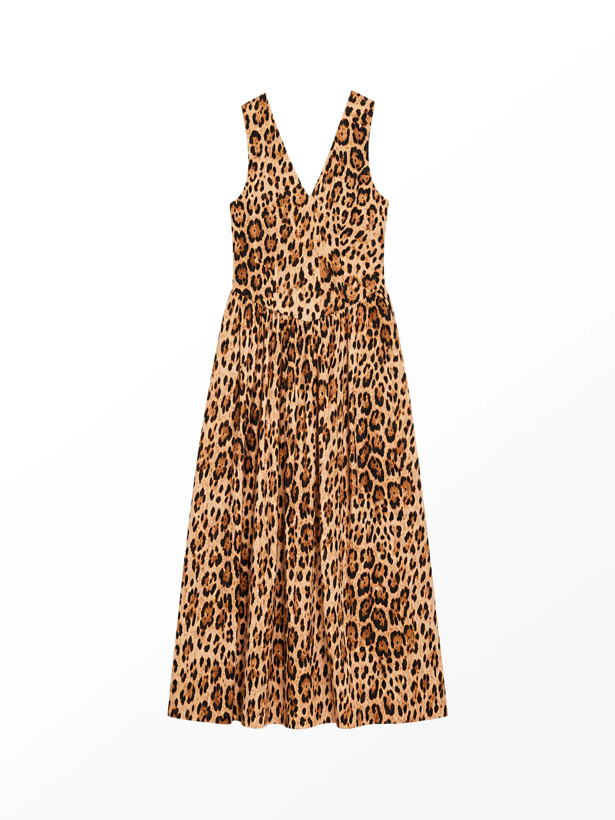 Alexis Leopard Print Cotton Sateen Dress