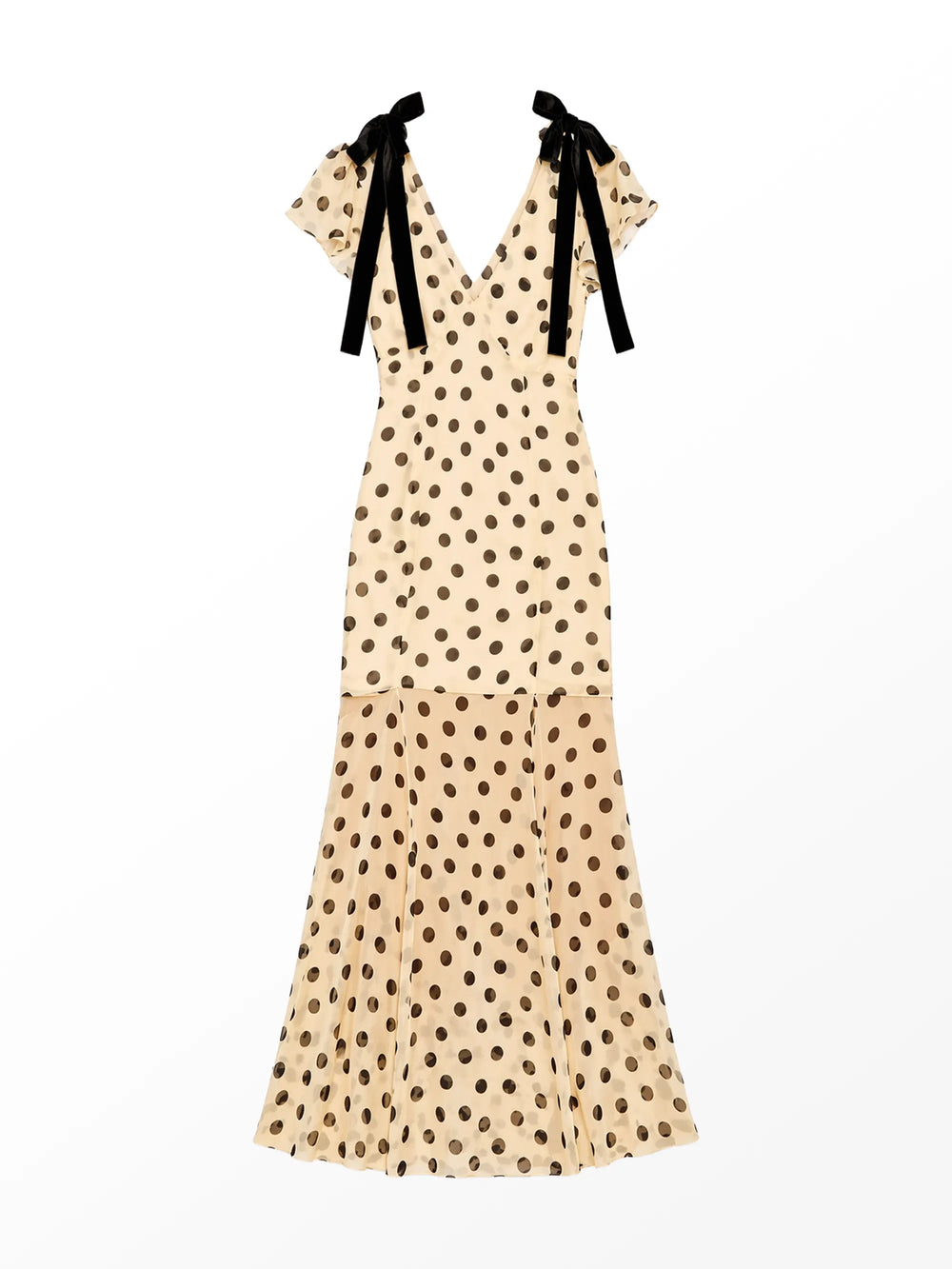 Natasha Butter-Yellow Polka-Dot Dress – Ro&Zo