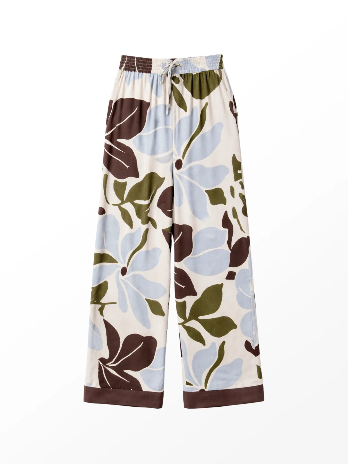 Petite Stencil Floral Print Trousers