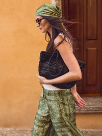 Olive Bandana-Print Scarf