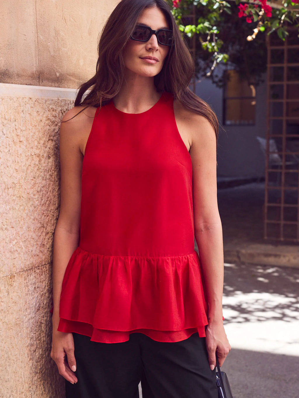 Lyocell Peplum Top