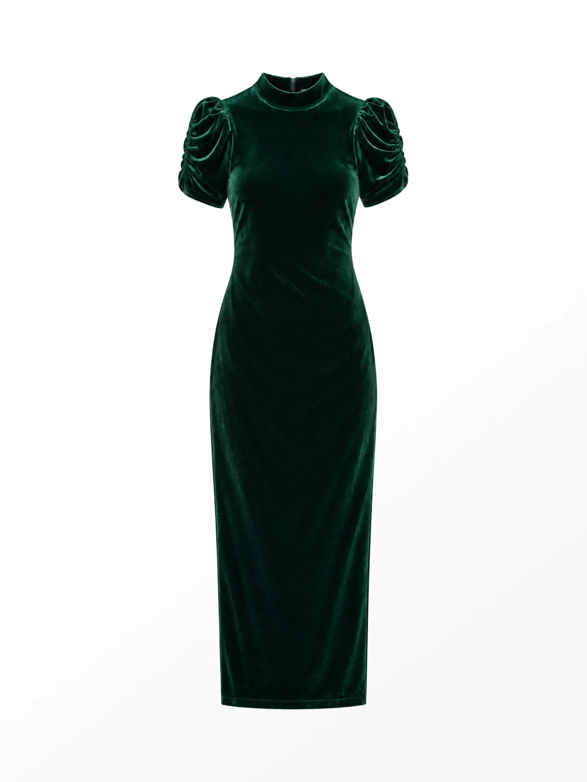 Harriet Green Velvet Puff Sleeve Dress