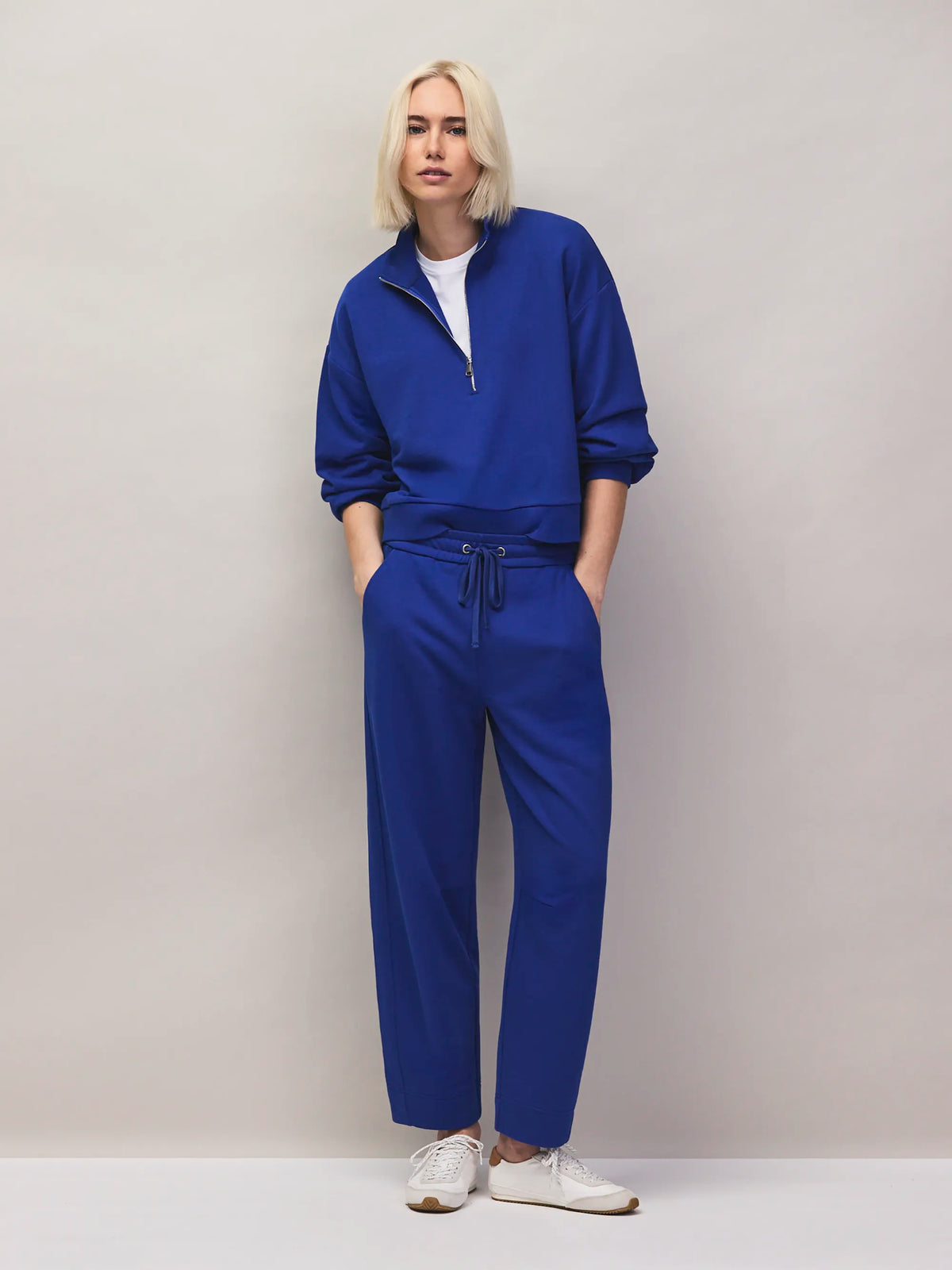 Blue Half-Zip Sweatshirt