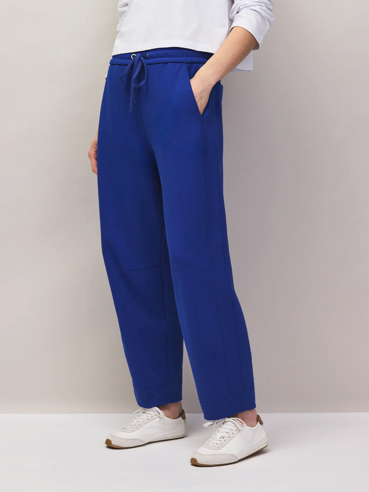 Blue barrel leg sweatpants