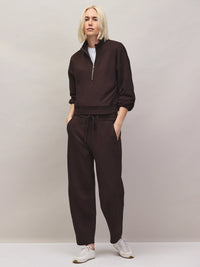 Brown barrel leg sweatpants