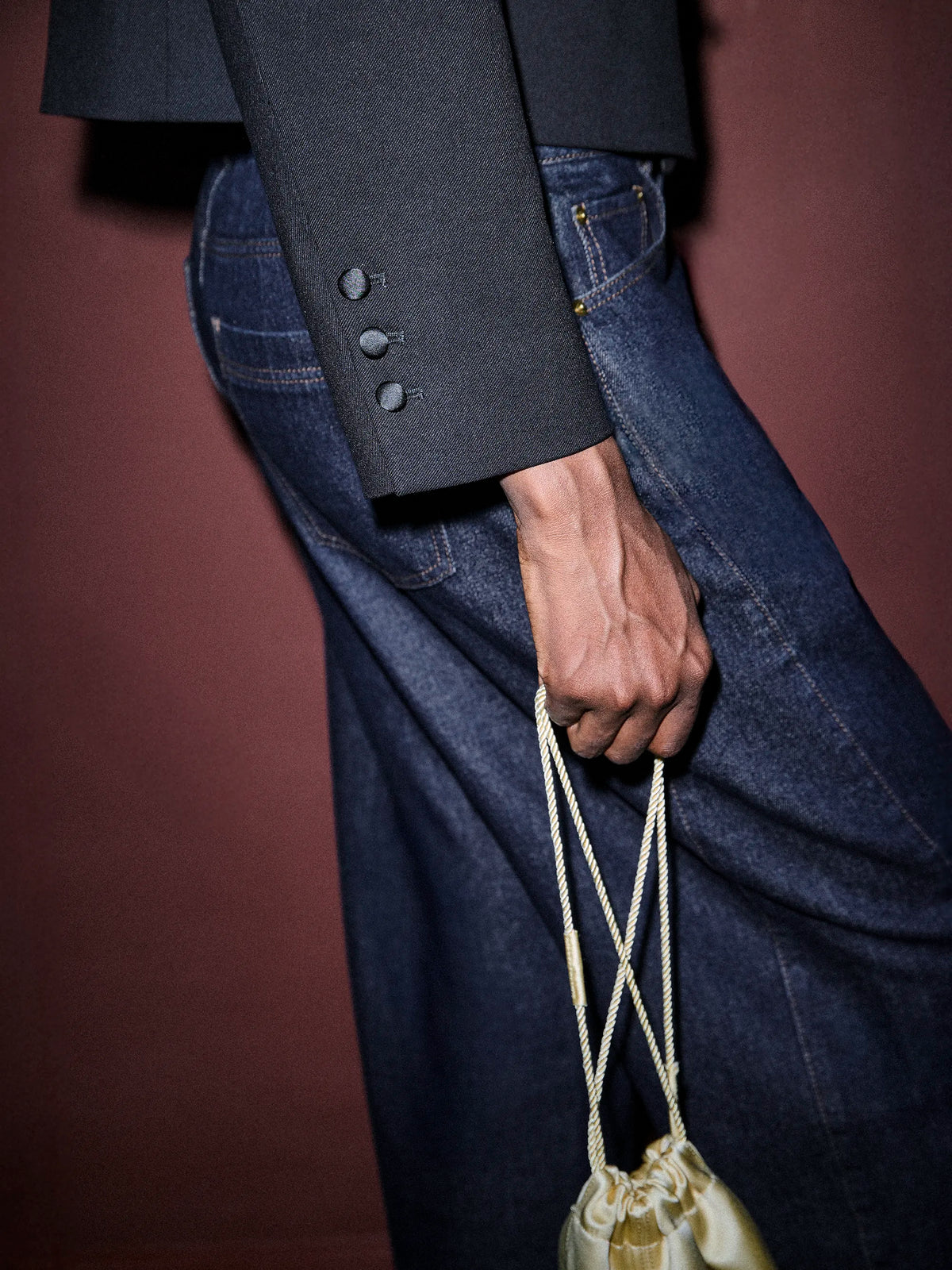 Black Satin Tuxedo Blazer