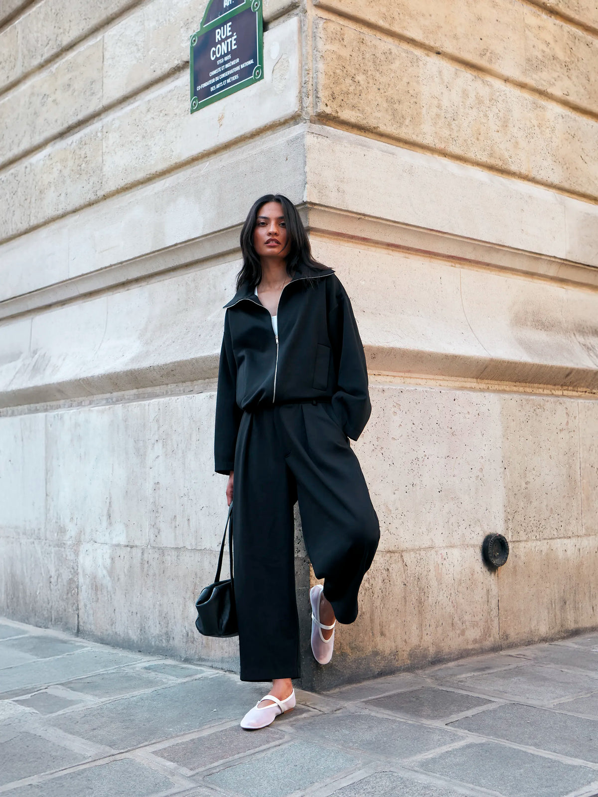 Black Ponte Trousers