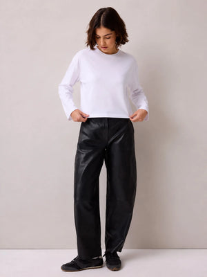 White Cotton Jersey Long Sleeve Baby T-Shirt