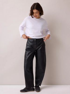 White Long-Sleeved Cotton T-Shirt