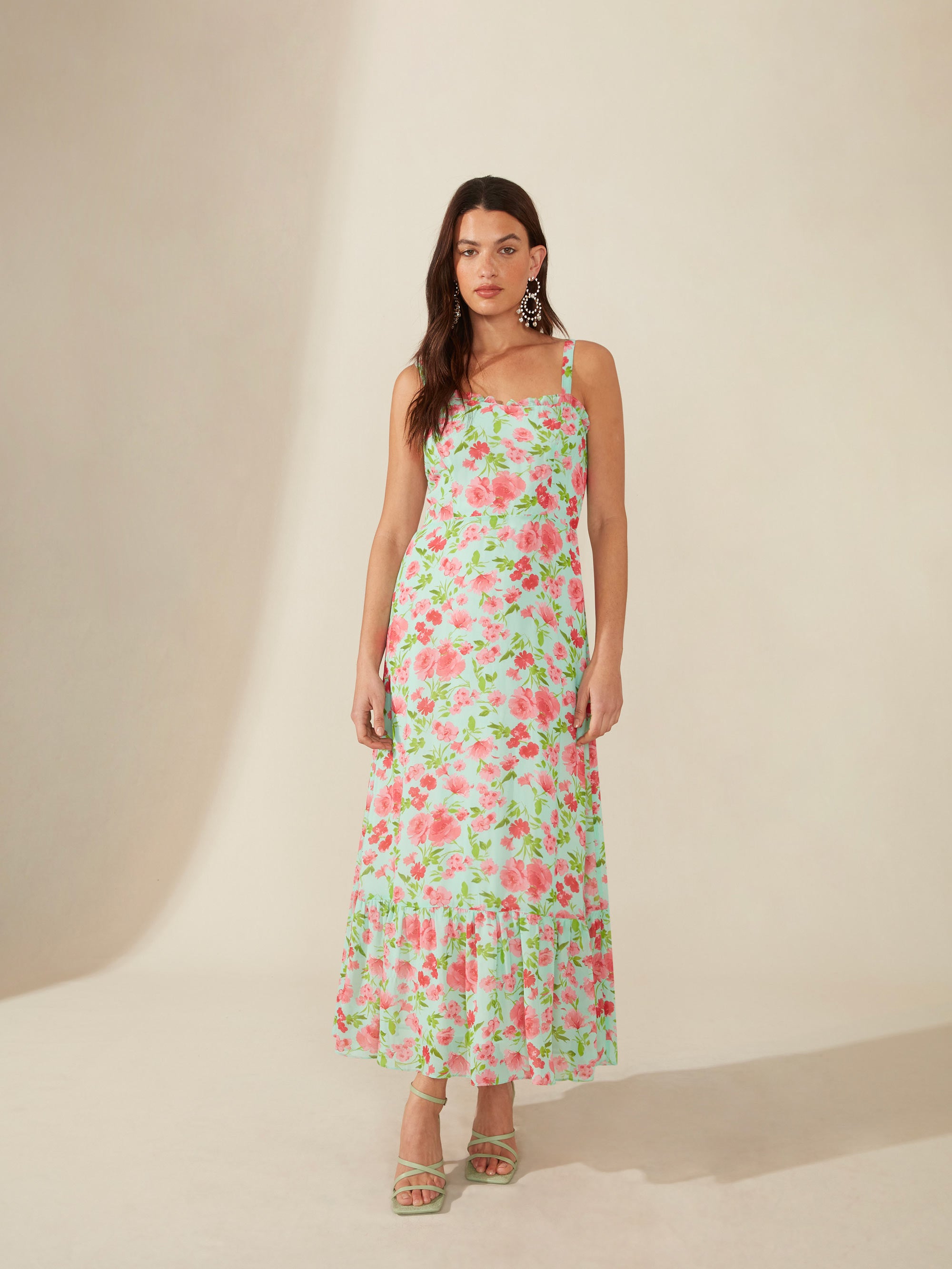 Pink and hotsell green floral dress