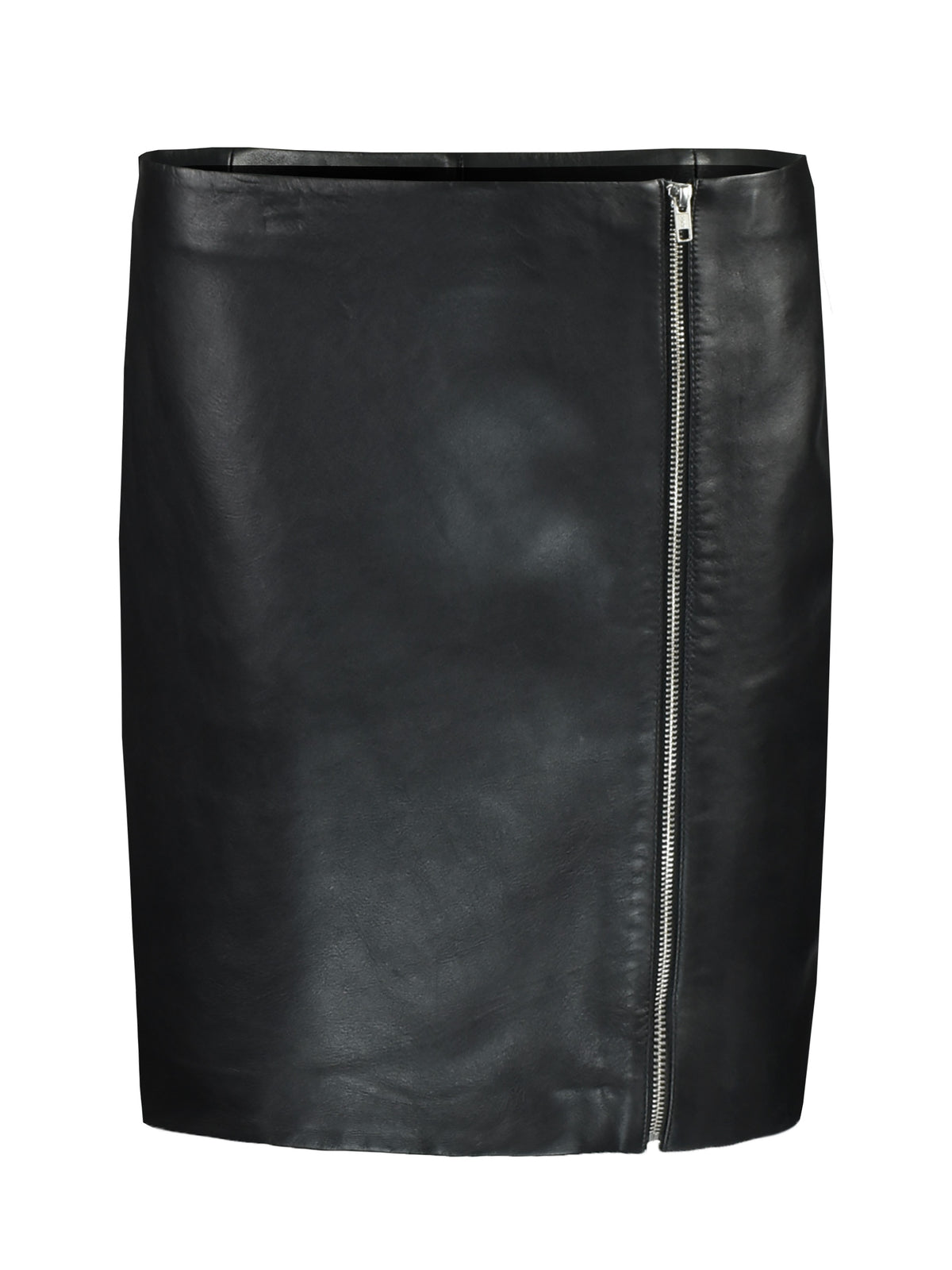Leather Zip detail Skirt