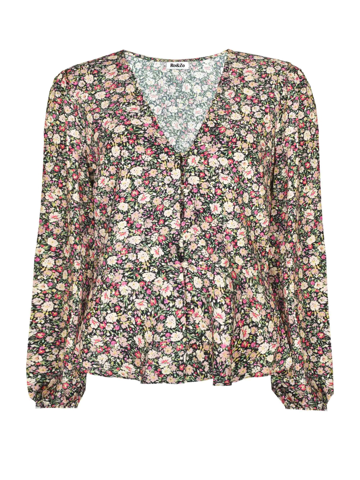 Meadow Floral Button Front Top