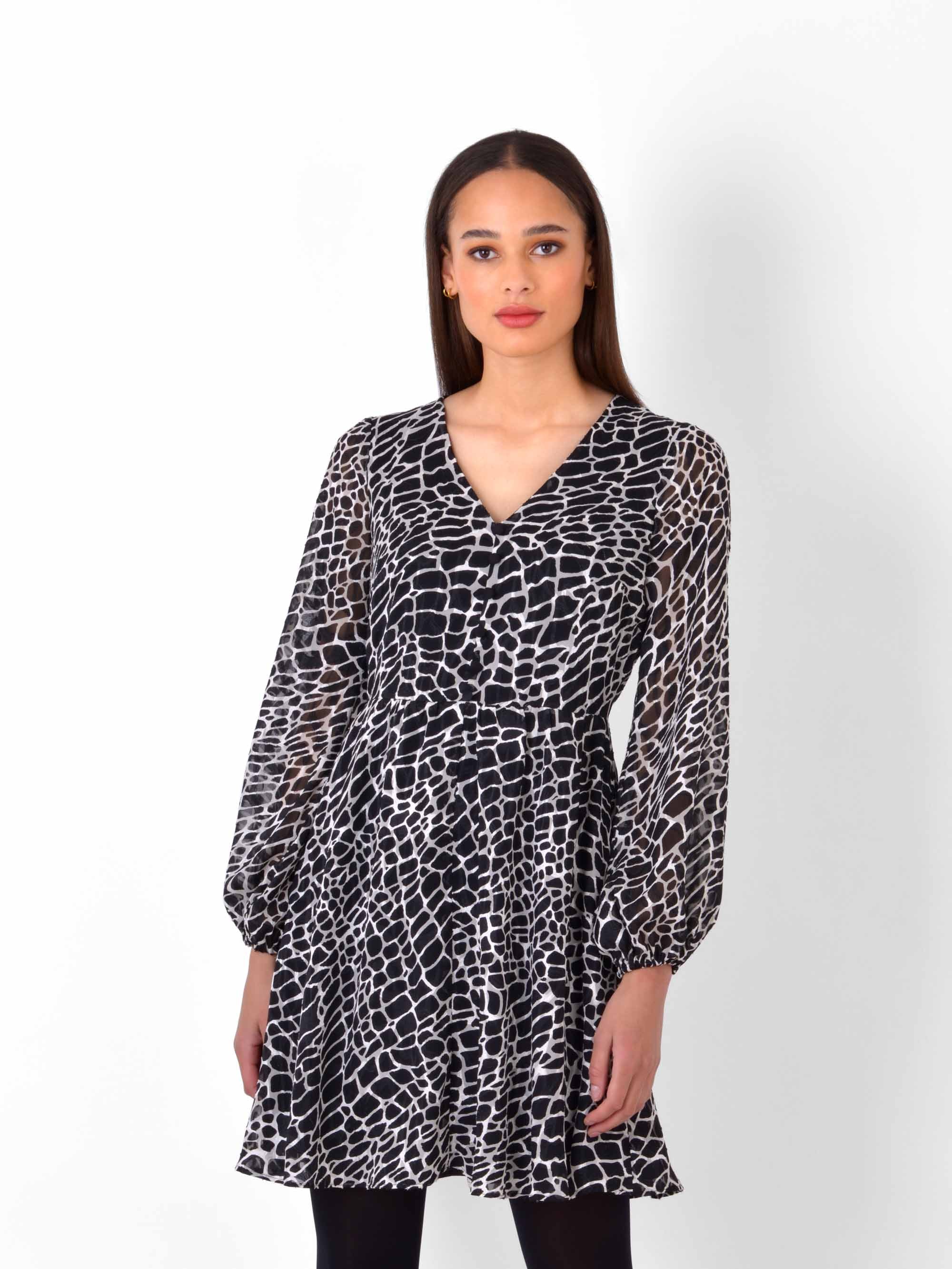 Giraffe pintuck hot sale mini dress