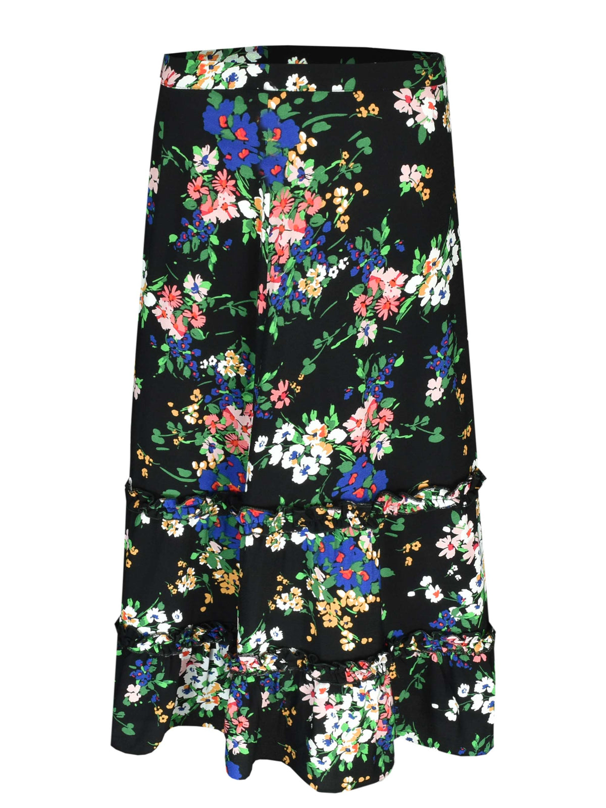 Watercolour Floral Frill Detail Skirt
