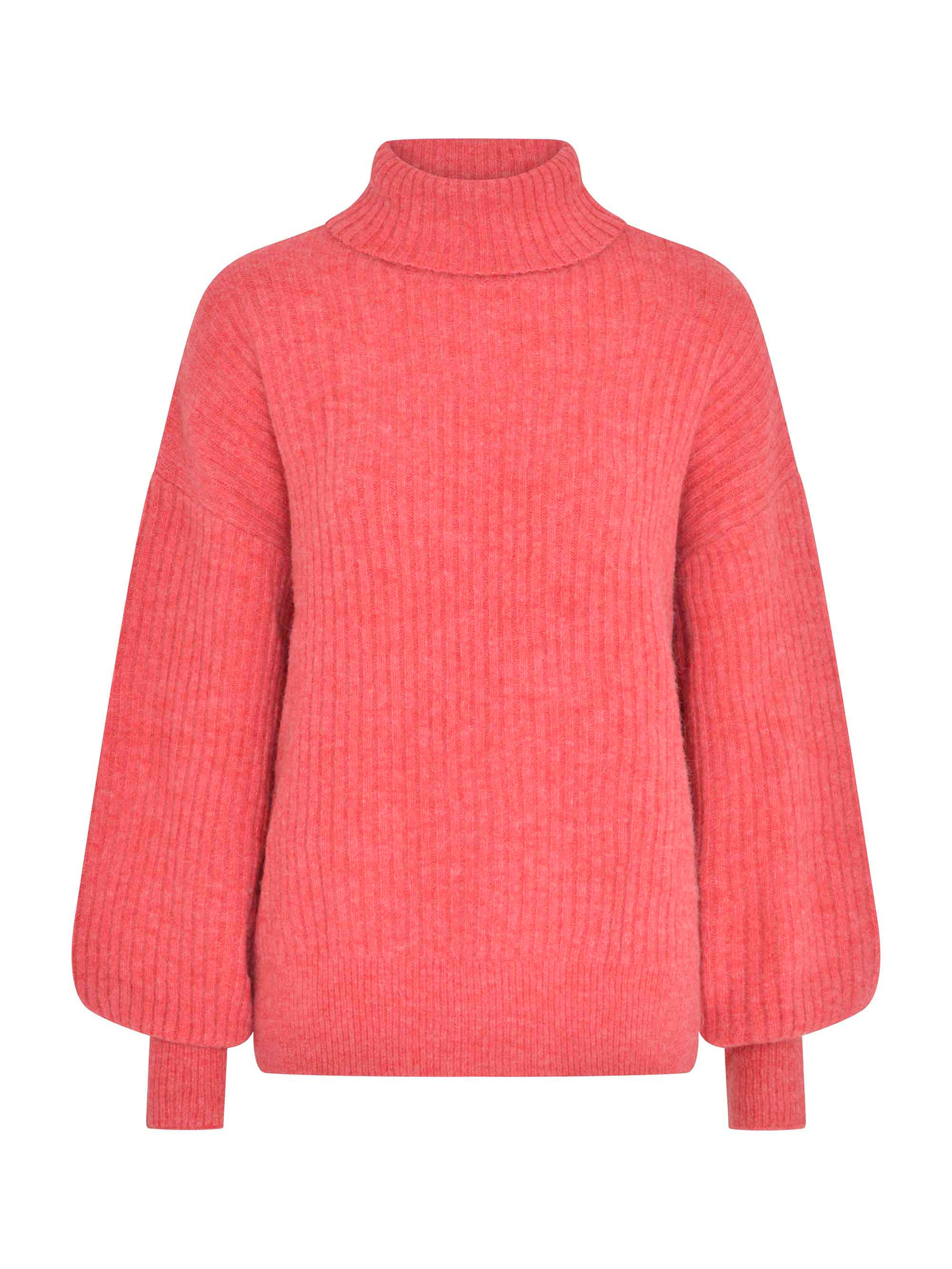 Topshop pink roll hot sale neck jumper