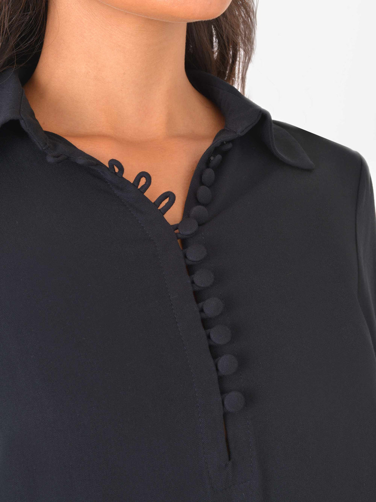 Pintuck Sleeve Button Shirt
